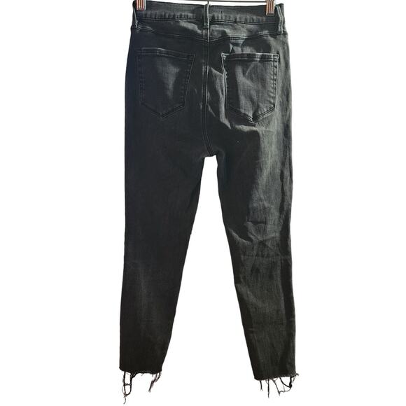Pacsun Washed Black Skinny Raw Hem Ankle Super High Rise Jeggings Jeans 25S - Picture 5 of 10